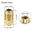 thumbnail image 2 of Uxcell 3/8 SAE Flare Male  to 1/8NPT Female Tubing Adaptor Brass Pipe Fitting, 2 of 5