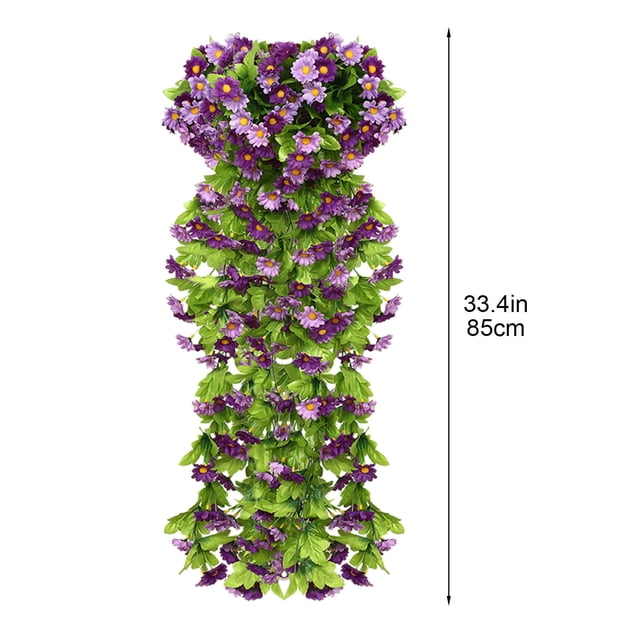Simulated Rose Bouquets Simulated Flower Wall Hanging Baskets Decorative Landscaping Artificial Flowers Rattan Home Decor Flowers 85cm