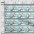 thumbnail image 1 of oneOone Cotton Cambric Fabric Stripe|Leaves & Hen Block Print Sewing Fabric BTY 56 Inch Wide, 1 of 4
