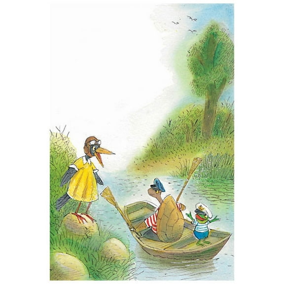 Marmont Hill "Let's Swim a Boat" by Curtis Painting Print on Canvas