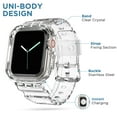 thumbnail image 4 of DABAOZA Bands Compatible for Apple Watch Band 38mm 40mm 41mm with Case Bumper Men Women Girls Clear Sports Band for iWatch Series 8 7 SE 6 5 4 3 2 1?Clear/Blue/Yellow/Orange/Pink), 4 of 7