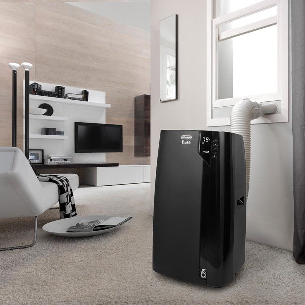 Restored DeLonghi Pinguino DeLuxe 8,700-BTU (14,000-BTU ASHRAE) Portable Air Conditioner Multifunctional 3-in-1, For Rooms Up to 700 sq ft - PAC EX290LN (Refurbished)