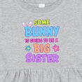 thumbnail image 4 of Inktastic Some Bunny is Going to Be a Big Sister with Bunny Ears and Flowers Girls Baby Dress, 4 of 5