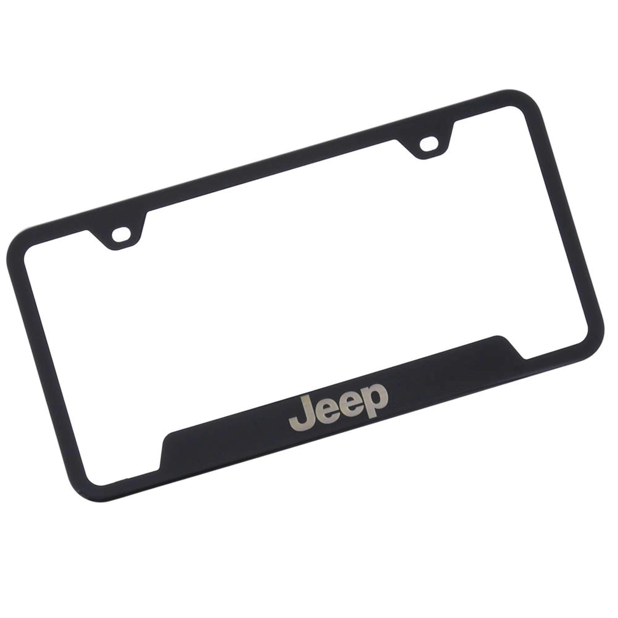 Au-Tomotive Gold Inc Compatible with Jeep Beach Laser Etched Pink Cut Out License Plate Frame 
