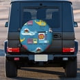 thumbnail image 3 of Kdxio Transportations With Cute Animals for Tire Cover Wheel Protectors Tyre Covers Weatherproof Wheel Covers Universal Fit for Trailer Rv SUV Truck Camper Travel Trailers 16 inch, 3 of 8