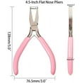 thumbnail image 2 of 4.5Inch Flat Nose Pliers Mini Precision Pliers Wire Bending Wrapping Forming Tools for DIY Jewelry Making Hobby Projects Pink, 2 of 8