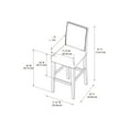thumbnail image 4 of Linon Stewart Full Back Wood Bar Stool, 30" Seat Height, Black Finish with Glitz Fabric, 4 of 4