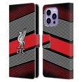thumbnail image 1 of Head Case Designs Officially Licensed Liverpool Football Club Crest & Liverbird 2 Stripes Leather Book Wallet Case Cover Compatible with Apple iPhone 14 Pro Max, 1 of 6