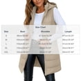 thumbnail image 3 of Turilly Womens Mid-Length Puffer Vests Sleeveless Hooded Down Jacket Fall Winter Casual Loose Outerwears with Pocket, 3 of 6