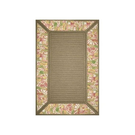 AMS Imports Rain or Shine Coral Seaglass/Bronze Multi-Border Rug
