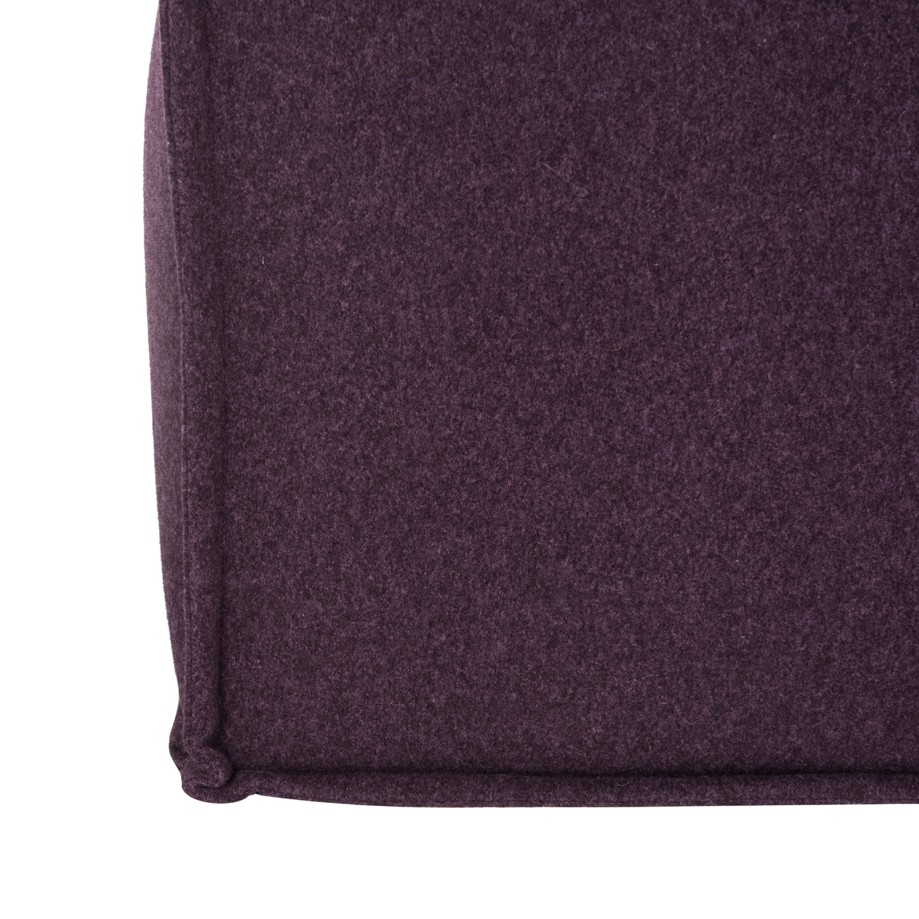 SAFAVIEH Elaine Solid Plush Upholstered Pouf, Plum