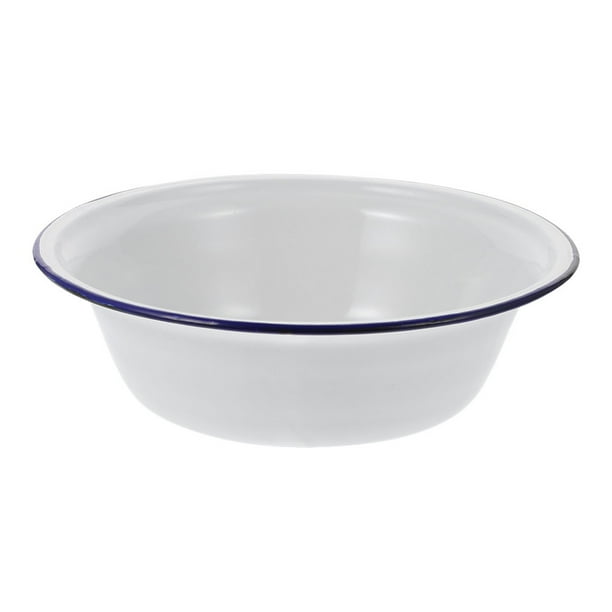 Lavabo esmaltado retro, cuenco para sopa espesa, cuenco para verduras, suministros de cocina