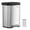 Silver + Black, variant on Kitchen Trash Can 13 Gallon Stainless Steel Garbage Can Recycle Bin with Stay-Open Lid and Step-on Pedal Black