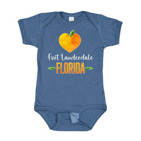 

Inktastic Fort Lauderdale Florida Orange in Heart Gift Baby Boy or Baby Girl Bodysuit