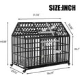thumbnail image 2 of 52" Heavy Duty Dog Crate Large Dog cage Strong Metal Dog Kennels and Crates for Large Dogs Top Open with 2 Doors 4 Lockable Wheels 2 Removable Trays, 2 of 18