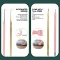 thumbnail image 3 of Herramientas Separadoras De Pestañas De Doble Punta, Acero Inoxidable, Portátiles, Punta Curva Para Cara, Peine Corto Para Separación De Pestañas. Ideal Para Uso Permanente De, 3 of 7