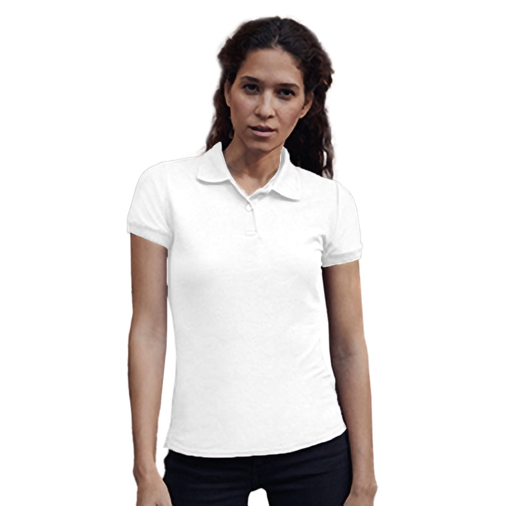 Fruit of the Loom Womens 65/35 Lady-Fit Polo Shirt L Manufacturer Size: L White
