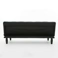 thumbnail image 6 of Pouseayar Futon Sofa Bed, 66" Sleeper Sofa, Loveseat, Velvet Couches for Living Room, Bedroom, Black, 6 of 7