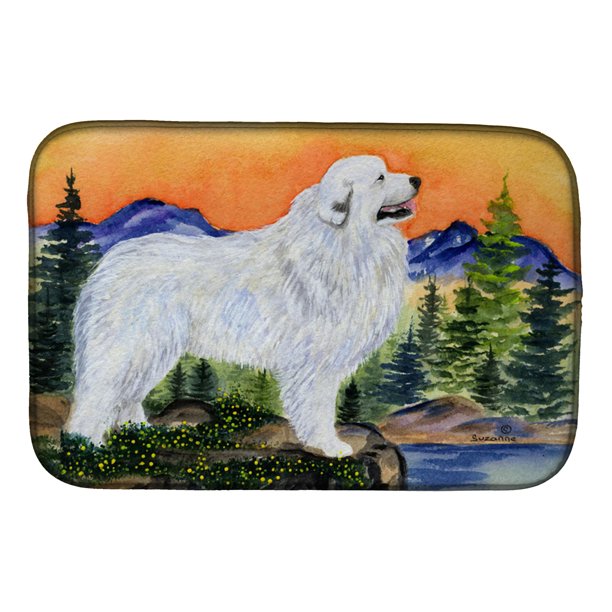 Great Pyrenees Dish Drying Mat