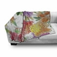 thumbnail image 3 of Floral Soft Flannel Fleece Throw Blanket, Chaotic Design Illustration of Abstract Colorful Flowers in Watercolor Effect, Cozy Plush for Indoor and Outdoor Use, 70" x 90", Multicolor, by Ambesonne, 3 of 6