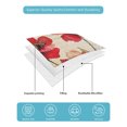 thumbnail image 5 of Red Flowers Twin Size Down Alternative Comforter, Lightweight Comforter Quilt Bedding Set with Pillow Shams Retro Farmhouse Botanical Floral Painting All Seasons Bed Comforter Duvet Insert 68"x86", 5 of 7