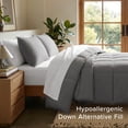 thumbnail image 4 of Bare Home Down Alternative Comforter Set - 3-Pieces - All Seasons - Full, Gray, 4 of 10