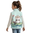 thumbnail image 3 of Pzuqiu Otter Kids Zip Up Vest Casual Clothes for Boys 4T Comfortable Soft Warm Lightweight Winter Coat with Pocket Sleeveless Fall Outfits Fashion Clothing for Young Boys, 3 of 7