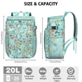 thumbnail image 3 of Rustic Abstract Floral Watercolor Print Backpack Cooler - 20L High Capacity for Travel and Convenience, 3 of 6