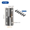 thumbnail image 2 of Uxcell 4Pcs Bisagra Desmontable, Bisagras Desmontables de 2" Mano Derecha, Negras, 2 of 5