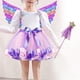 thumbnail image 4 of Conjunto de disfraz para niñas con alas y varita para fotografía de Halloween Violeta Perfecl, 4 of 8