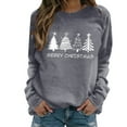 thumbnail image 5 of Craaazy Women's Christmas Shirt Long Sleeve Merry Christmas Sweatshirts Casual Pullover Tops Gifts, 5 of 6