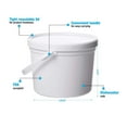 thumbnail image 2 of Pail with Handle, Polypropylene, 1.5 Quart, White, 10 Piece, 2 of 7