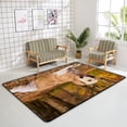 thumbnail image 4 of Coolnut Area Rug Autumn Golden Retriever Sitting Nursery Rug Floor Mat Kids Playing Mat 7' x 5' (80 x 58 in) for Living Room Bedroom, 4 of 6