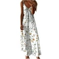 thumbnail image 2 of Ventes de Liquidation Aujourd'hui Joau Robe Maxi Ample Sans Manches Imprimée Vintage pour Femmes, Robe Longue Ample Décontractée d'Été à Col en V, Soirée, Fête, Vacances, Plage, Robe d'Été, 2 of 5
