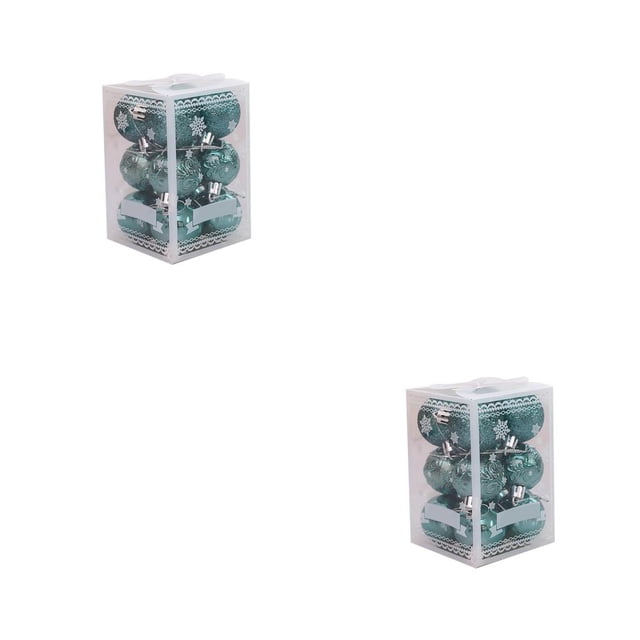 Advancent Paquete de 12 Bolas de Navidad Decoración Vacaciones Adornos al aire libre Plástico Type3 NO3