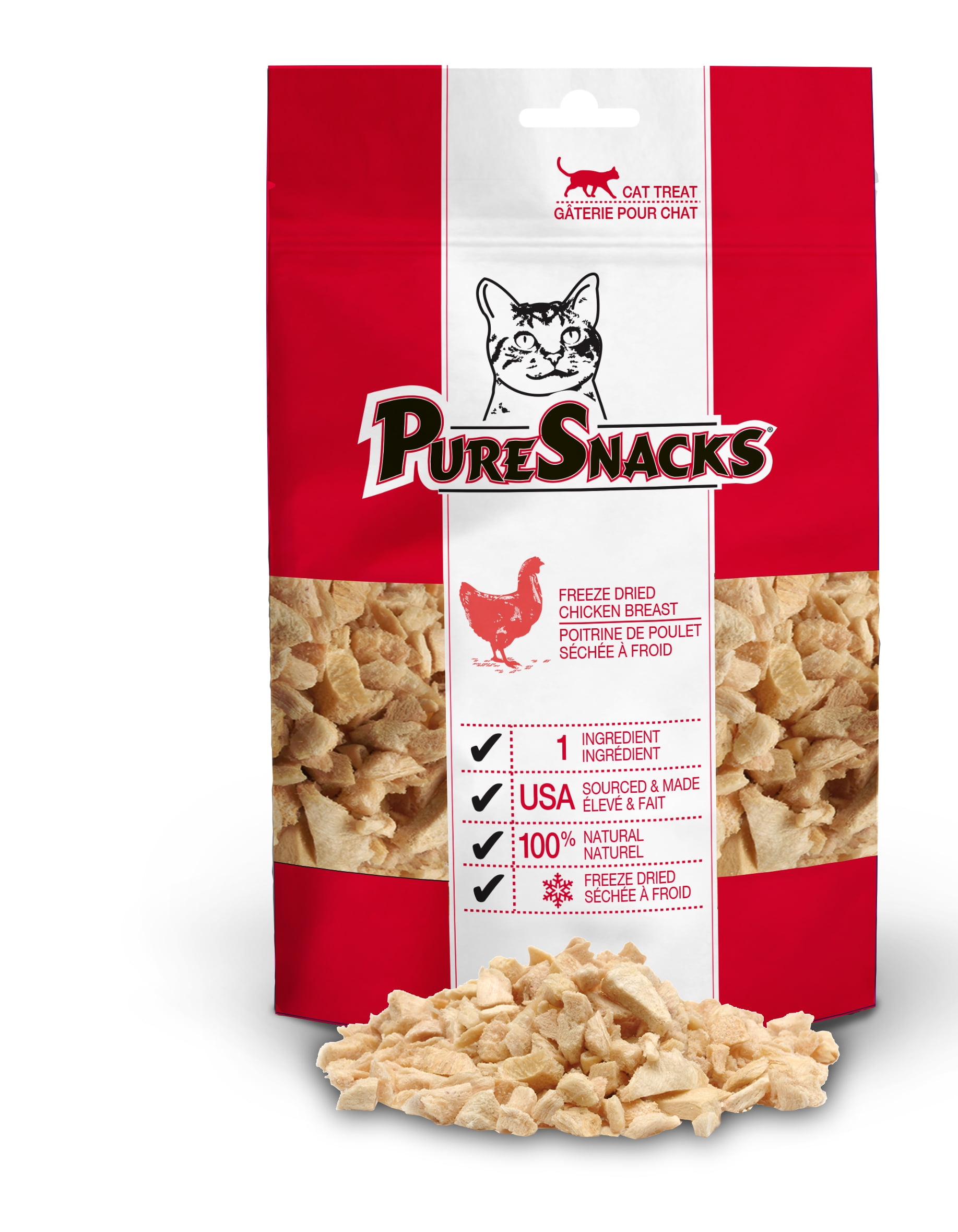 PureSnacks Chicken Breast Freeze Dried Cat Treats, 1.02 oz. Walmart