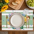 thumbnail image 4 of Watercolor Floral Placemats Set of 8, Spring Flowers Butterflies Leaves Green Placemats for Dining Table, Place Mats for Kitchen Tabletop, Waterproof Wipeable Dining Table Mats Set, 4 of 9