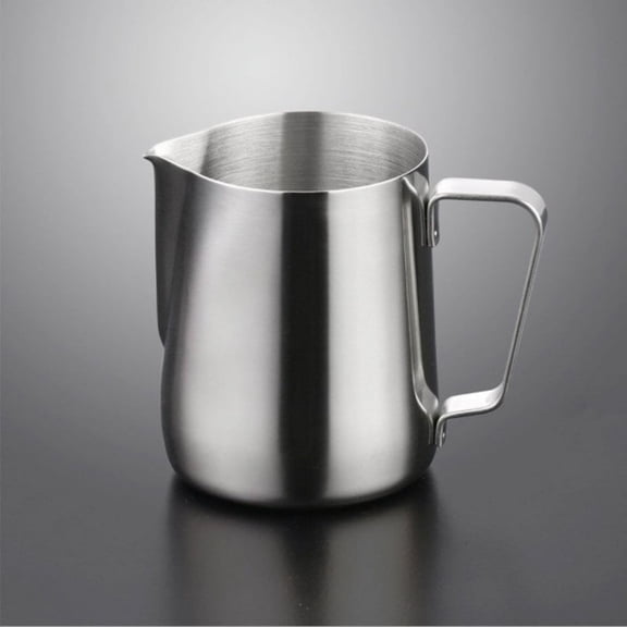 Milk Frothing Pitcher, Steaming Pitcher, Machine Accessories, Milk Frother Cup, Milk Coffee Cappuccino Latte Art, Stainless Steel Cup, 150ml