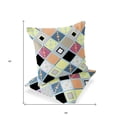 thumbnail image 5 of Set of Two 16" X 16" Yellow and Black Blown Seam Diamond Indoor Outdoor Throw Pillow, 5 of 5
