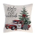 thumbnail image 4 of Juego de 4 fundas de almohada navideñas de 45 x 45 cm, fundas de almohada decorativas navideñas para autocar, 4 of 5