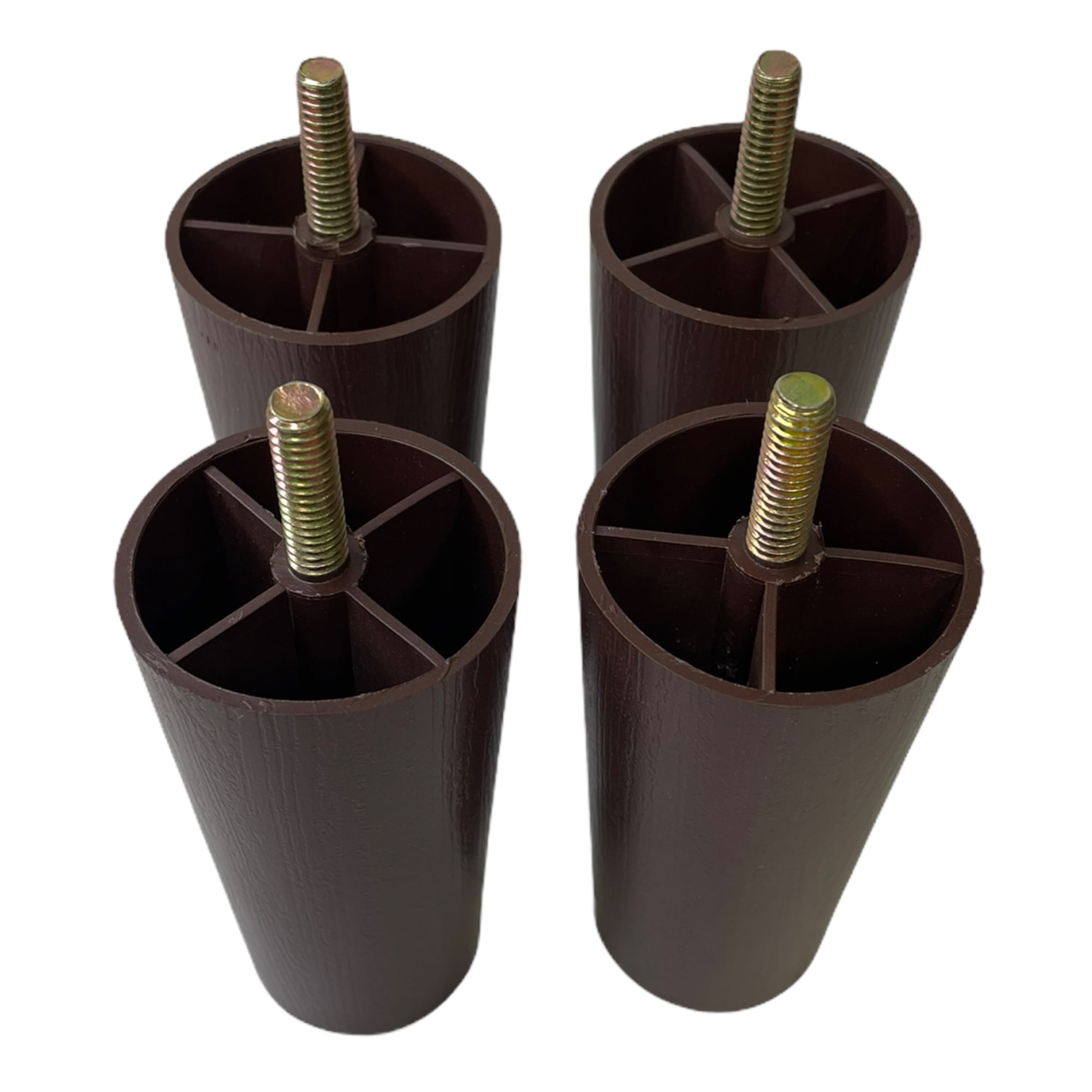 ProFurnitureParts 4' Round Tapered Plastic Sofa, Couch, Chair Legs, Set of 4