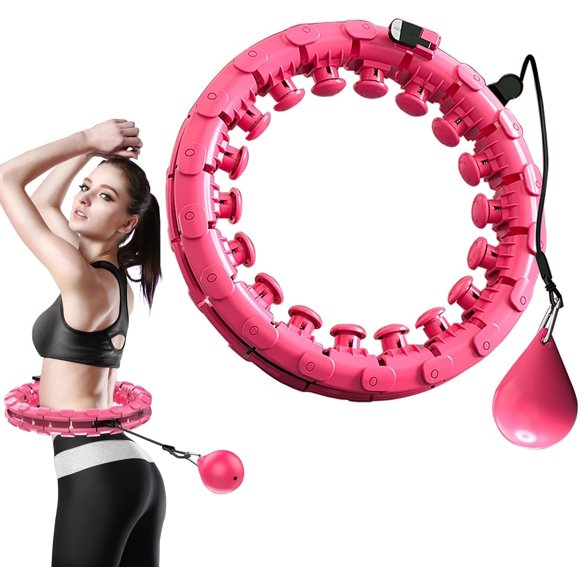 Health Hoop Korean Magnetic Weighted Hula Hoop - 6.84lb Massage Hoop For Waist Exercise & Fitness