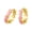 1, variant on Trendy Drip Oil Round Love Heart Hoop Earrings Enamel Ear Buckles Women Jewelry