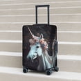 thumbnail image 5 of Flower Crown White Horse Luggage Cover, Suitcase Cover for Luggage Fits 18-32 Inch Luggage, Elastic Suitcase Protector(No Suitcase), 5 of 5