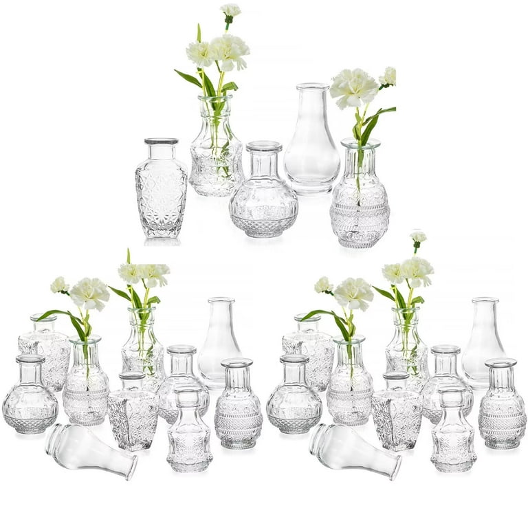 Glasseam 20 Tall Glass Vases for Wedding Table Centerpieces Set of 4 Clear  Eiffel Tower Vase