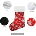 thumbnail image 3 of GZHJMY Christmas Stocking, Personalized Christmas Snowflake Large Candy Stocking Hanging Gift, Xmas Stockings Decoration 1 PCS for Family Holiday Party Ornaments Decor Fireplace, 3 of 7