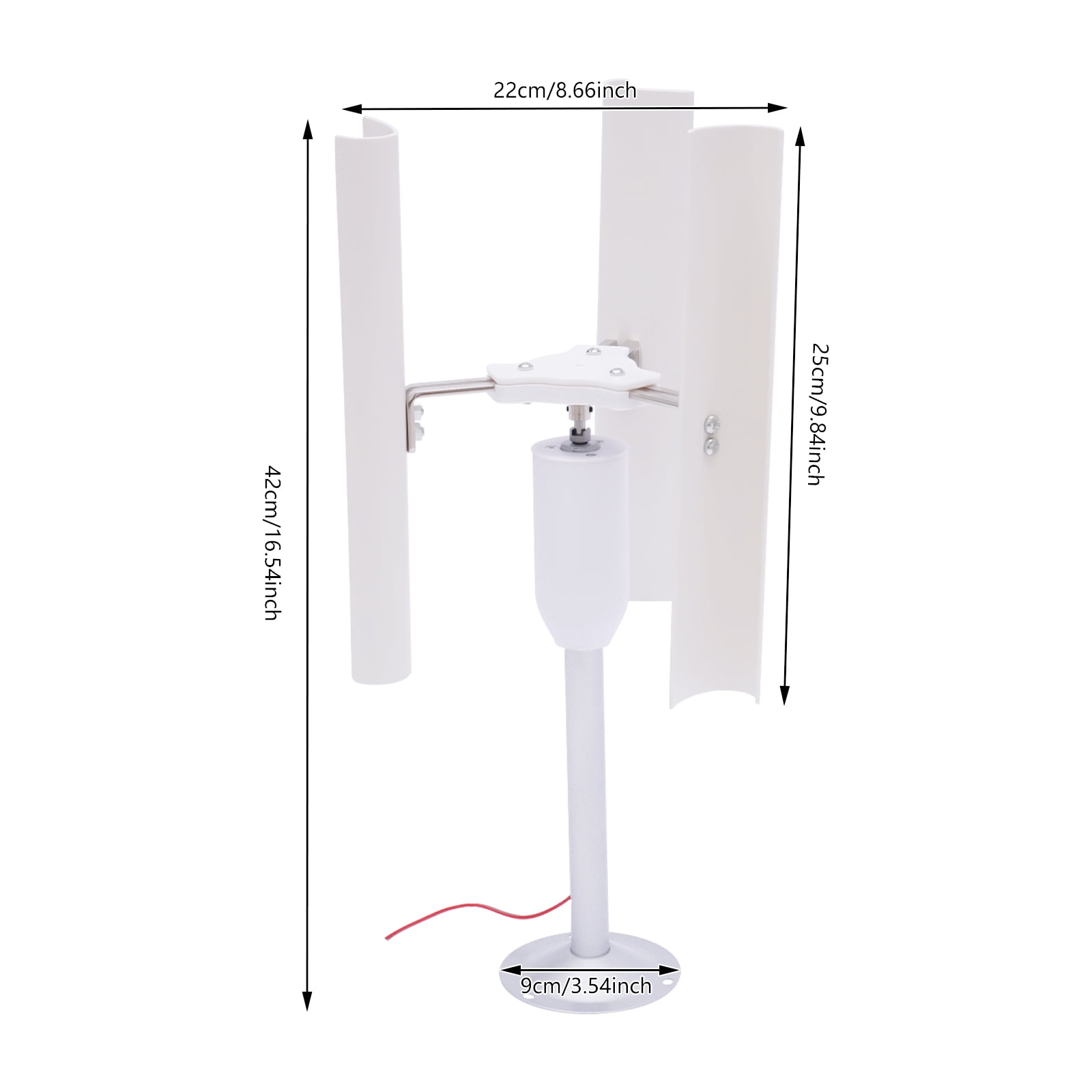12V Vertical Wind Turbine Generator 3 Blades Charger Windmill Power Teach Mode