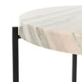 thumbnail image 4 of SAFAVIEH Azula Modern Stone Round Top Accent Table, Burnt Orange Stone, 4 of 8