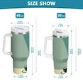 thumbnail image 6 of Yayeee 40oz Stainless Steel Tumbler with Straw and Handle Double-Wall Insulated Travel Water Bottle, Black Cat, 6 of 8