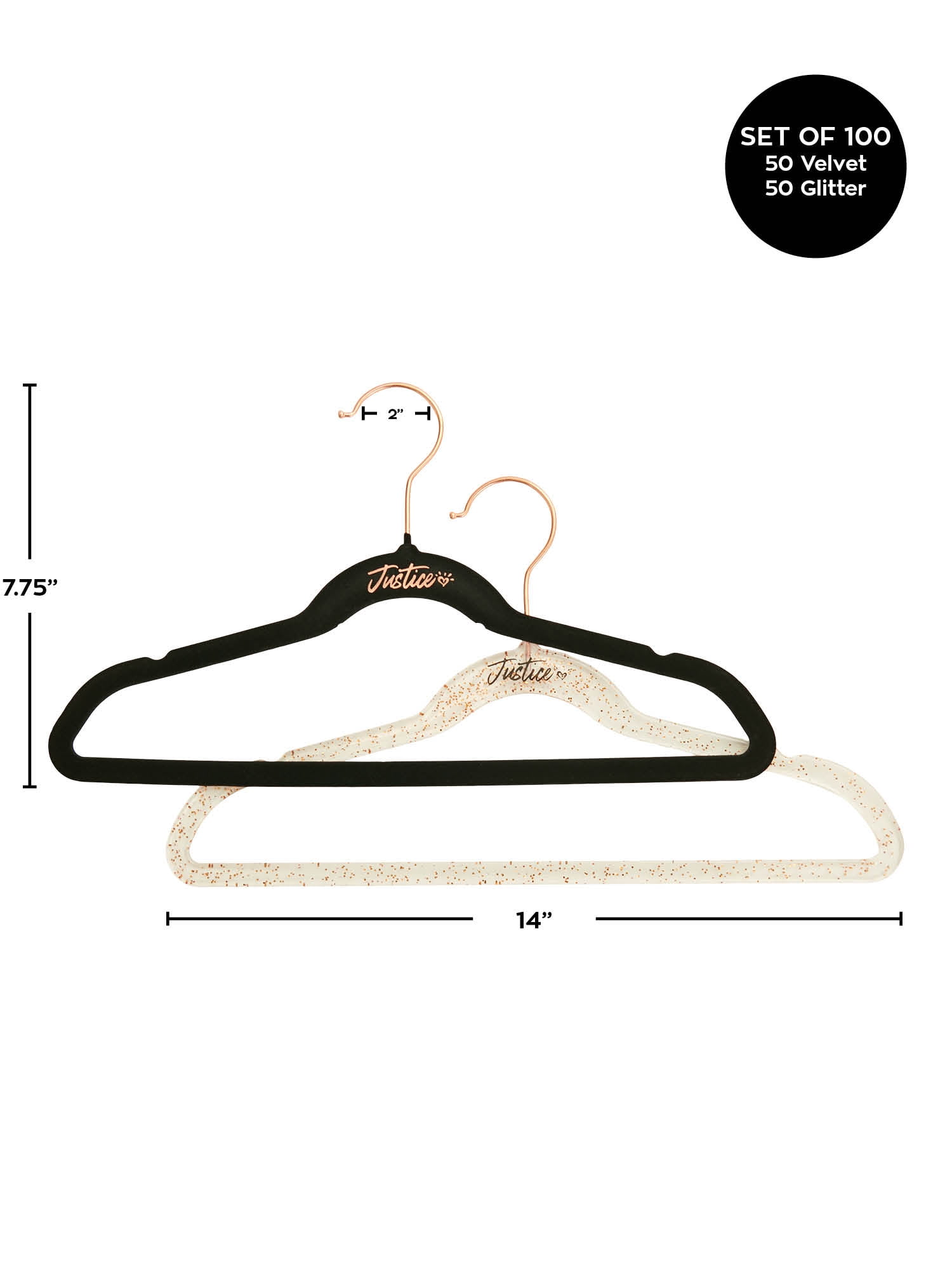 100 Clear 14 inch Junior Dress Shirt Hangers